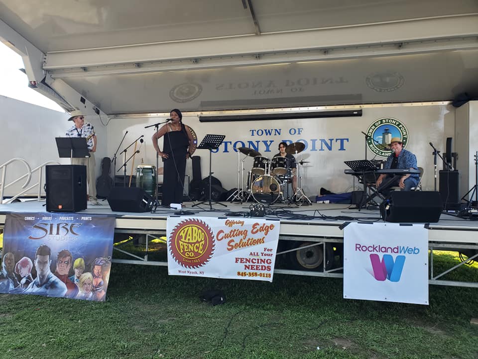Hal Keshner Band with Crystal playing at Stony Music Fest 2021